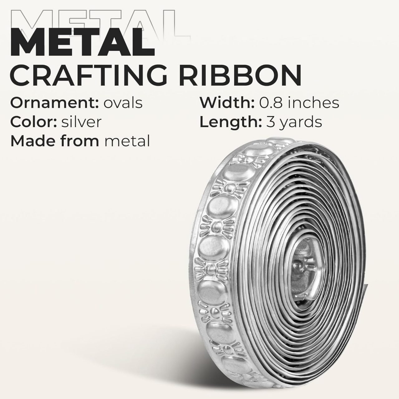 Spring Ribbon Metal Metal Ribbon for Decor Craft - Decorative Silver Trim for Crafting - 0. ...